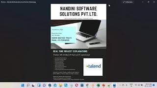 Talend ETL Tool Tutorial For Beginners amp Advanced Real Time Online Training Venkat 919538160185 [upl. by Kerge]