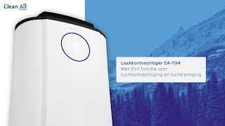 Clean Air Optima® CA704  2in1 Luchtontvochtiger en Luchtreiniger  12 literdag [upl. by Sells567]