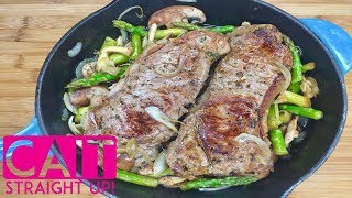 One Pot Steak Dinner Recipe  Cait Straight Up [upl. by Ema]