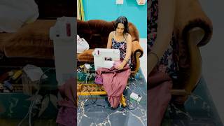 Dress to jumpsuit stichhing for first time shorts stitch jumpsuit viral blushingpooja youtube [upl. by Sykleb489]