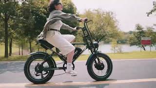 AMYET S8 2000w dual motor 48v 25ah electric bike ride video [upl. by Karil]