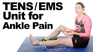 How to Use a TENS  EMS Unit for Ankle Pain Relief  Ask Doctor Jo [upl. by Nomrej]