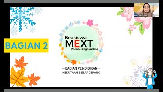 Jeducation Online Seminar  quotBeasiswa MEXT Sekolah di Jepangquot  Bagian 2 [upl. by Dupuy425]