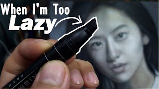 WowSuper Quick amp Easy Lazy Realistic Colored Pencil Portrait Drawing Artists Must Try [upl. by Hgielyak976]