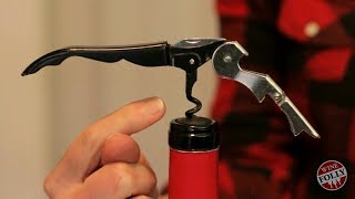 The Trick to Opening A Bottle Of Wine With A Waiters Corkscrew [upl. by Ntisuj]