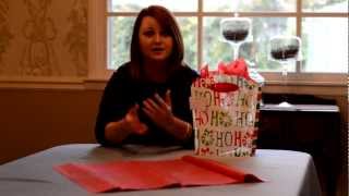 Gift Wrapping Ideas How to use a Gift Bag amp Tissue Paper [upl. by Anirad862]