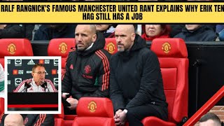 Ralf Rangnicks famous Manchester United rant explains why Erik ten Hag still has a job [upl. by Sihun]