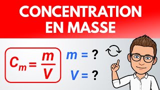 CONCENTRATION MASSIQUE  formules calculs et unités  PhysiqueChimie lycée [upl. by Vas]