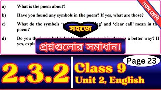 Class 9 English 232 Page 23  Crossing the Bar  Q Answer  Class Nine Chapter 2 Lesson 232 [upl. by Thera]