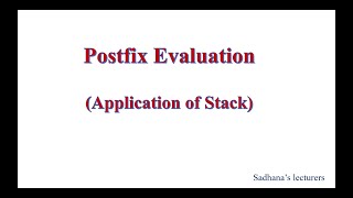 36 Postfix Evaluation [upl. by Terry]