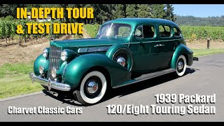 InDepth Tour amp Test Drive 1939 Packard 120Eight Sedan  Charvet Classic Cars [upl. by Sivart]