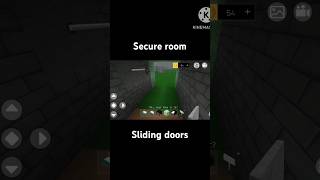 Secure room with sliding door in Mini block craft [upl. by Einaej]