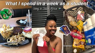 What I SPEND in a week as a STUDENT living in South Africa 🇿🇦 University of Pretoria [upl. by Enaerb]