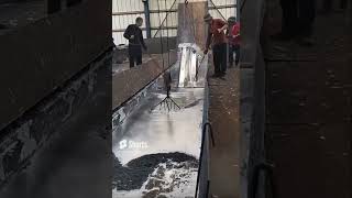 How to galvanize steel parts in a molten zinc bath amazing 😎 [upl. by Adnohser]