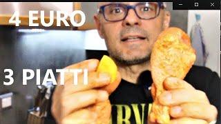 SALVA CENA con 4 EURO POLLO alla DIAVOLA 3 porzioni di Pollo al forno con o senza paprika [upl. by Nabru]