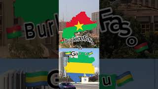 Burkina Faso vs Gabon  country death match part 82 shorts countries geography whoisstrogest [upl. by Aivat723]