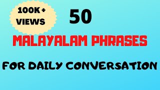 50 Malayalam Phrases amp words for Daily ConversationFluent in MalayalamMalayalam words [upl. by Kerge]