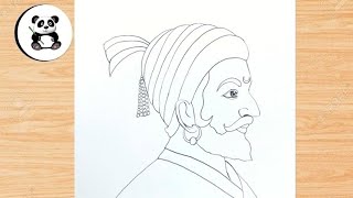 Easy Chatrapati shivaji maharaj pencildrawing  shivaji jayanti [upl. by Iror]