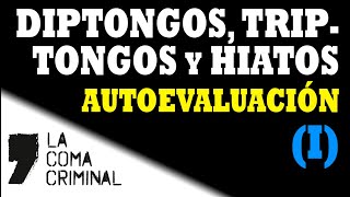 TEST DE AUTOEVALUACIÓN I sobre HIATOS DIPTONGOS y TRIPTONGOS Lengua Castellana y Literatura [upl. by Aninnaig]