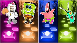 Sandy Cheeks 🆚 SpongeBob 🆚 Patrick Star 🆚 Plankton  Tiles Hop [upl. by Mouldon]