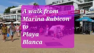 Marina Rubicon to Playa Blanca Beach lanzarote travel [upl. by Regina55]