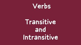 Transitive and Intransitive Verb  Grammar Verb  daljeetsinghz7t thegrammargoat [upl. by Felix]