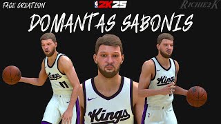 Domantas Sabonis Face Creation NBA 2K25 [upl. by Berlin901]