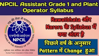 NPCIL RAWATBHATA and NPCIL NARORA Syllabus Analysis  NPCIL Rawatbhata Plant operator syllabus 2024 [upl. by Eliathas]