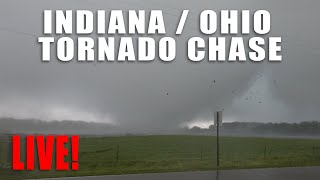 LIVE TORNADO Chase in Indiana  Ohio  Moderate Risk of Storms [upl. by Akeirahs327]