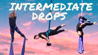 10 Intermediate Aerial Silks Drops [upl. by Leamiba]