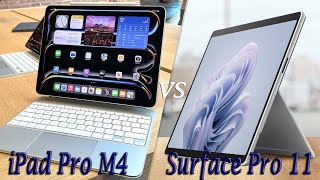 iPad Pro M4 vs Surface Pro 11  iPadOS vs Windows 11 ✨✨ [upl. by Nikal832]