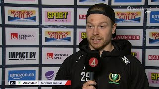 Oskar Steen inför HV71  Intervju  studiosnack  HV71  Färjestad BK  20241005 [upl. by Willock968]