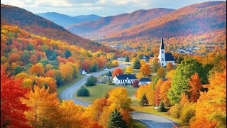 New England Autumn Road Trip  Beautiful Foliage in Vermont and New Hampshire 4K [upl. by Einram773]