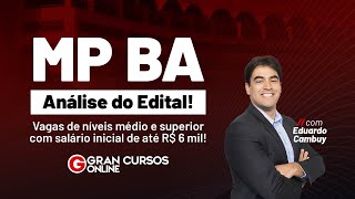 Concurso MP BA Análise do Edital Vagas de níveis médio e superior com salário de até R 6 mil [upl. by Teerprug]