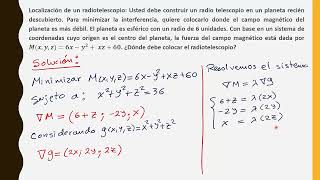 3 3 Problema de optimización para localizar un radiotelescopio [upl. by Gwenneth]