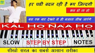 Kal Ho Naa Ho Piano Tutorial Shahrukh Khan Sonu Nigam कल हो न हो [upl. by Kciredes510]