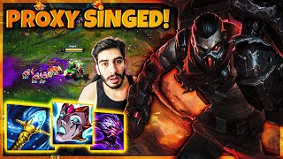 PROXY OYNAYIP 1V9 ATIYORUM AMA TAKIM KOŞUP ÖLÜYOR  Singed vs Garen [upl. by Islaen193]