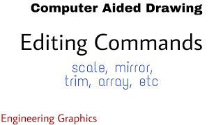 4 CAD  Editing Commands  Most Important [upl. by Armmat]