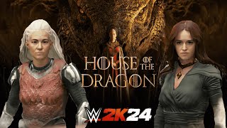 House Of The Dragon  Princess Rhaenys Vs Alicent Hightower WWE 2K24 [upl. by Lennad401]