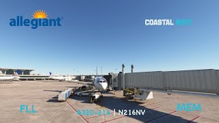 Full Flight  Allegiant A320  FLLMEM [upl. by Pilihp]