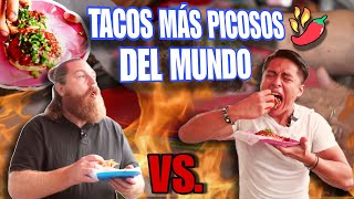 RETO DE TACOS CON UN ALEMÁN 🌮  Los más Picosos del Mundo🔥 [upl. by Neelat]