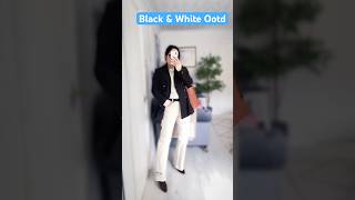 Cream jumper amp jeans black blazer amp boots tan bucket bag chic amp easy to wear outfit shorts ootd [upl. by Miuqaoj]