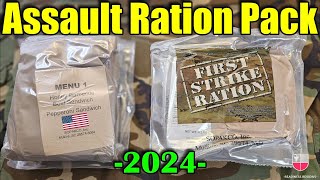 2024 US First Strike Ration FSR 24Hour Combat MRE 🇺🇸 Military Meal Ready To Eat Taste Test Review [upl. by Idihc]