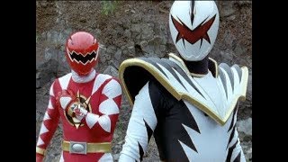 Triassic Red Ranger Vs Evil White Ranger  POWER RANGERS DINO THUNDER [upl. by Lewse]