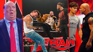 WWE Raw 25 November 2024  Roman Reigns And Seth Rollins Against CM Punk Gage Goldberg WWE Debut [upl. by Anitap]