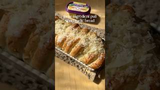 Three ingredient cheesy garlic pull apart bread easyrecipe recipe [upl. by Schaper]