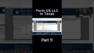 How to Form US LLC in Texas Online  How to Create Texas LLC  Part 11 [upl. by Aikat]