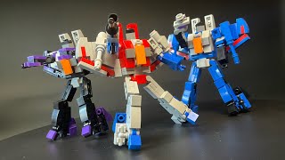 Lego Transformers 5 G1 Seekers Starscream Thundercracker Skywarp  Sea Bunny Productions [upl. by Jermayne]