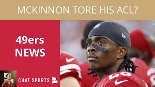 49ers News Jerick McKinnon Potential Torn ACL Roster Cuts amp 53Man Roster [upl. by Alliscirp]