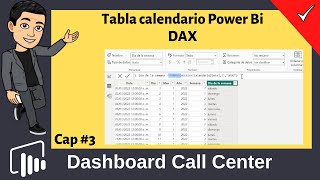 ☎️ Tabla calendario Power Bi DAX  Cap 3 [upl. by Norahs]